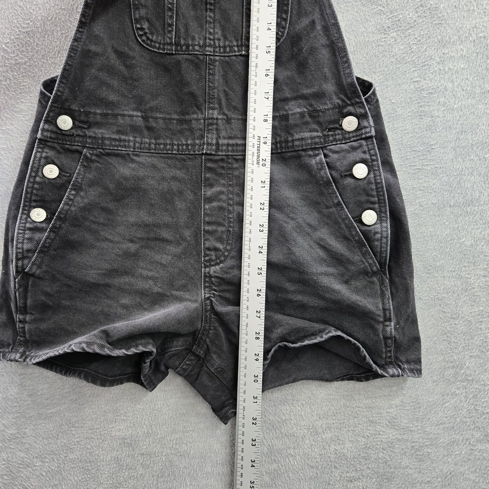Old Navy Women Shorts S‎ Black Shortalls Twill Button 3" Inseam - Picture 8 of 9